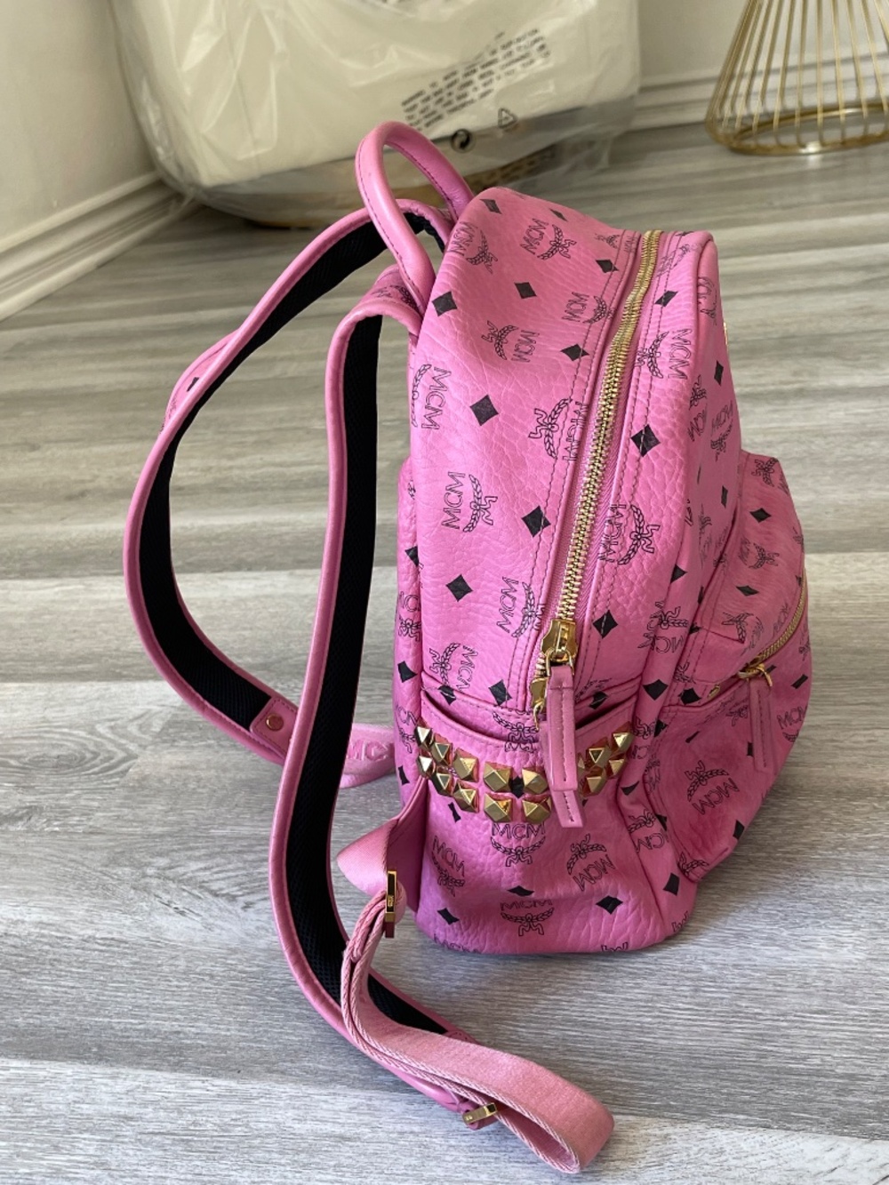 Pink MCM Backpack - Picture 3 of 6